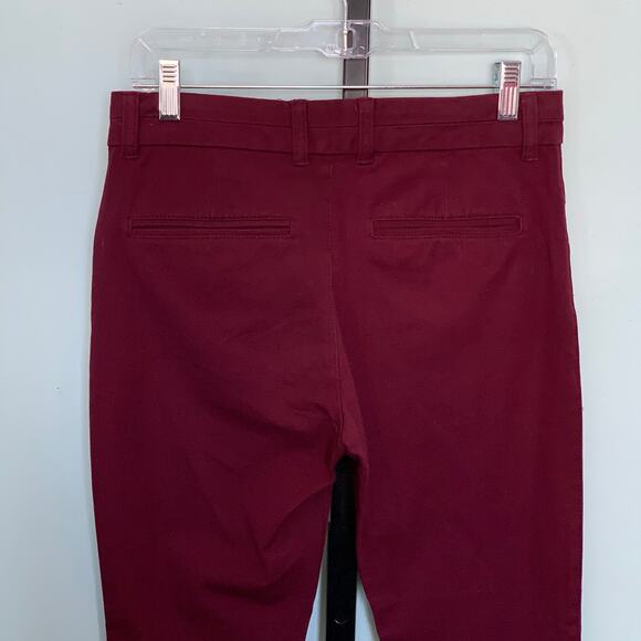 GAP Slim City Crop Burgundy Pants Size 4R - Picture 6 of 8